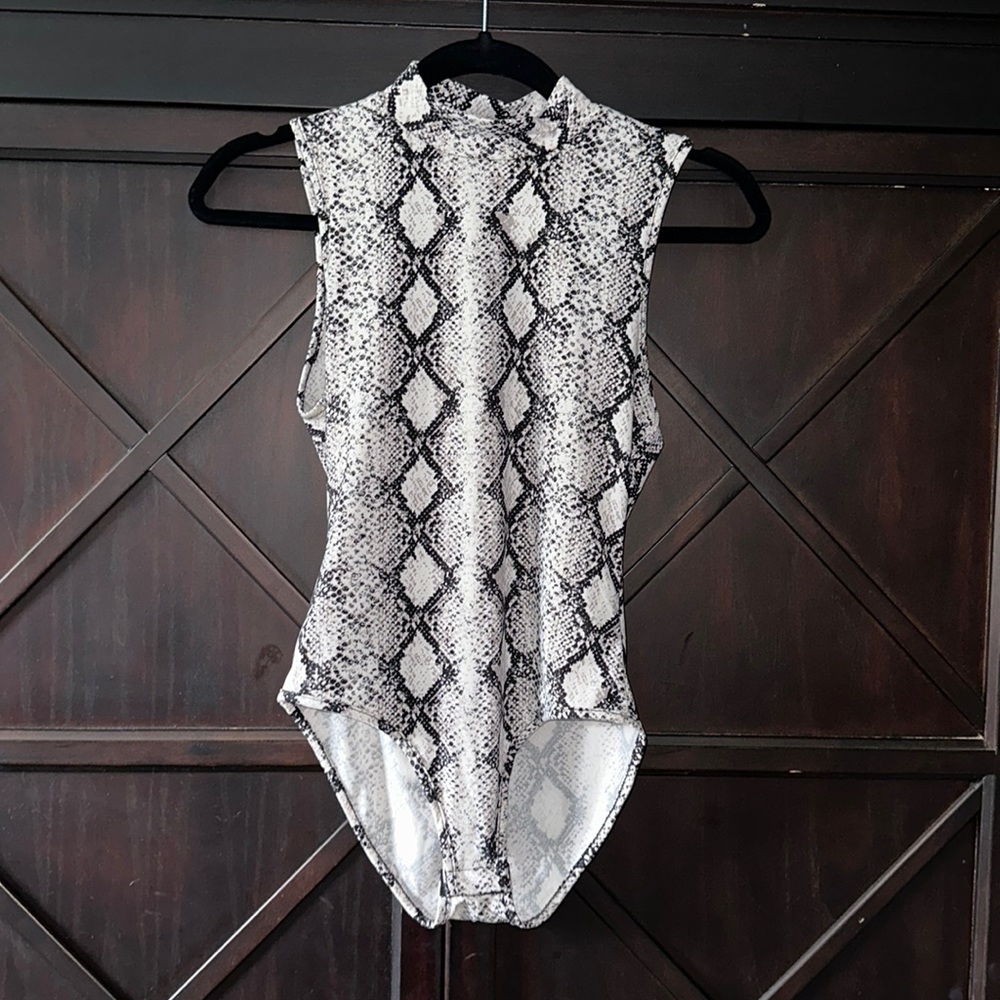 Forever 21 snakeskin bodysuit